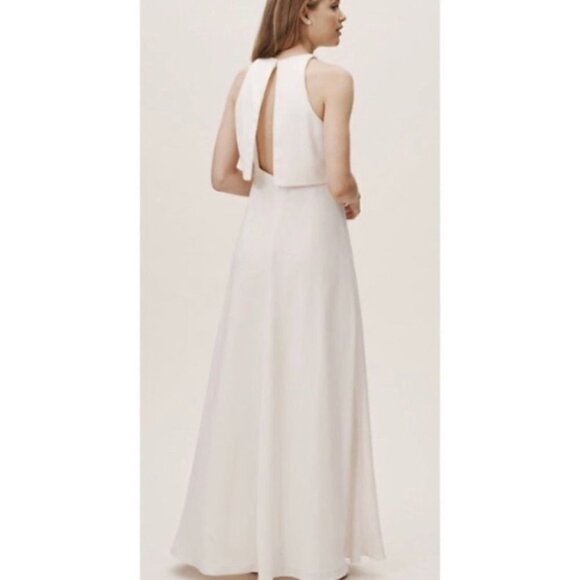 NWT Anthropologie BHLDN Jill Stuart Iva Crepe Maxi Dress Wedding Bridal Size 2 - Picture 8 of 14
